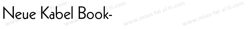 Neue Kabel Book字体转换